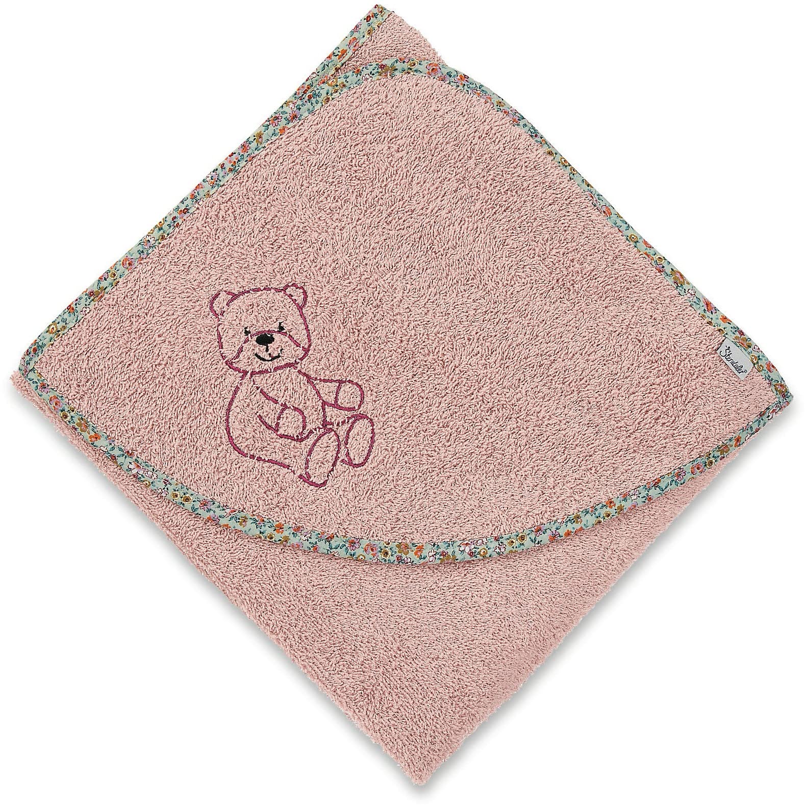 Sterntaler Hooded Bath Towel, Baylee Collection, Age: from 0 Months, 100 x 100 cm, Pink