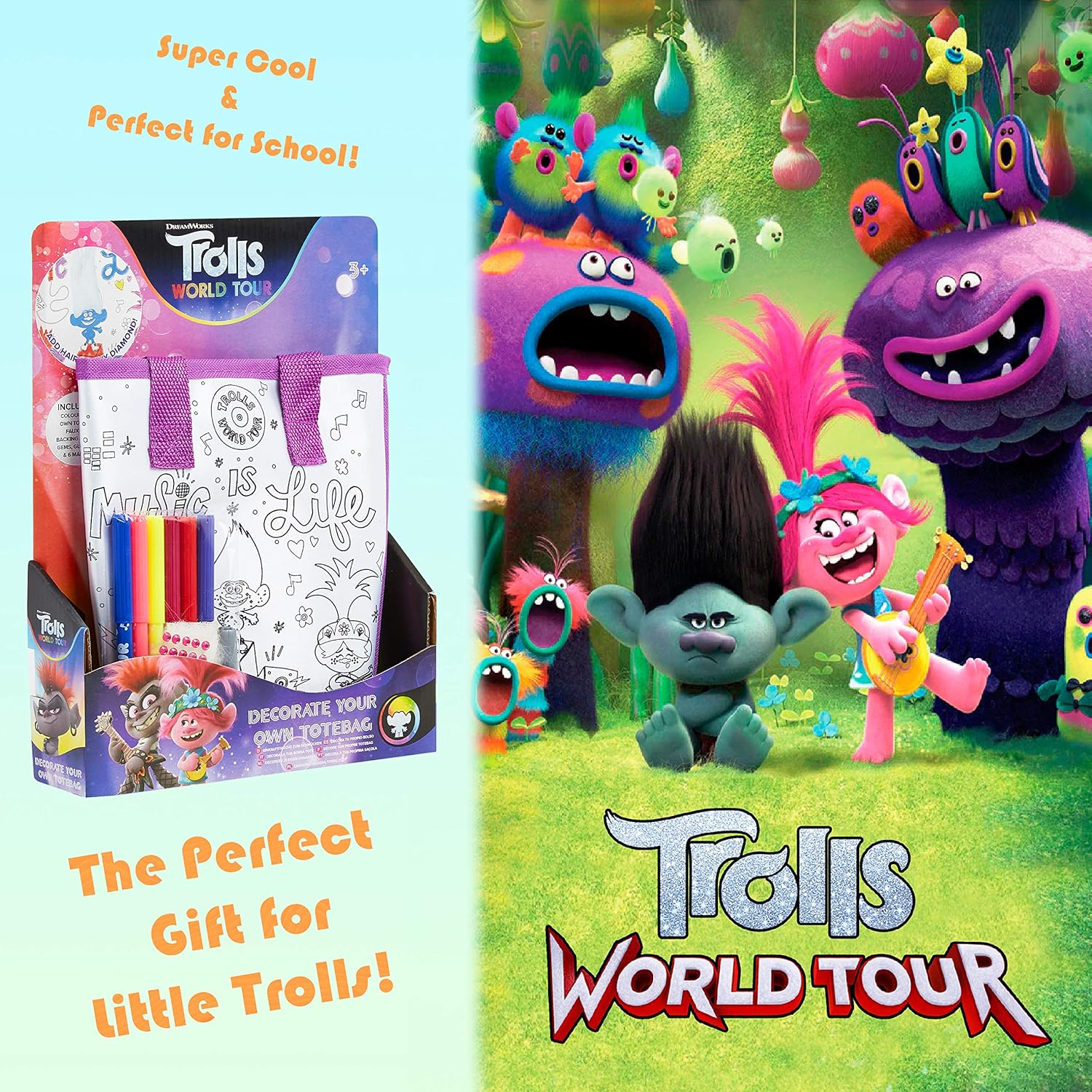 Loisirs Creatifs Trolls Loisir Creatif Enfant Avec Feutres Coloriage Idee Cadeau Anniversaire Poppy Tournee Mondiale Jeu Creatif Fille Des 3 Ans Activites Manuelles Pour Enfants Sac A Colrier Et Strass Jeux Et