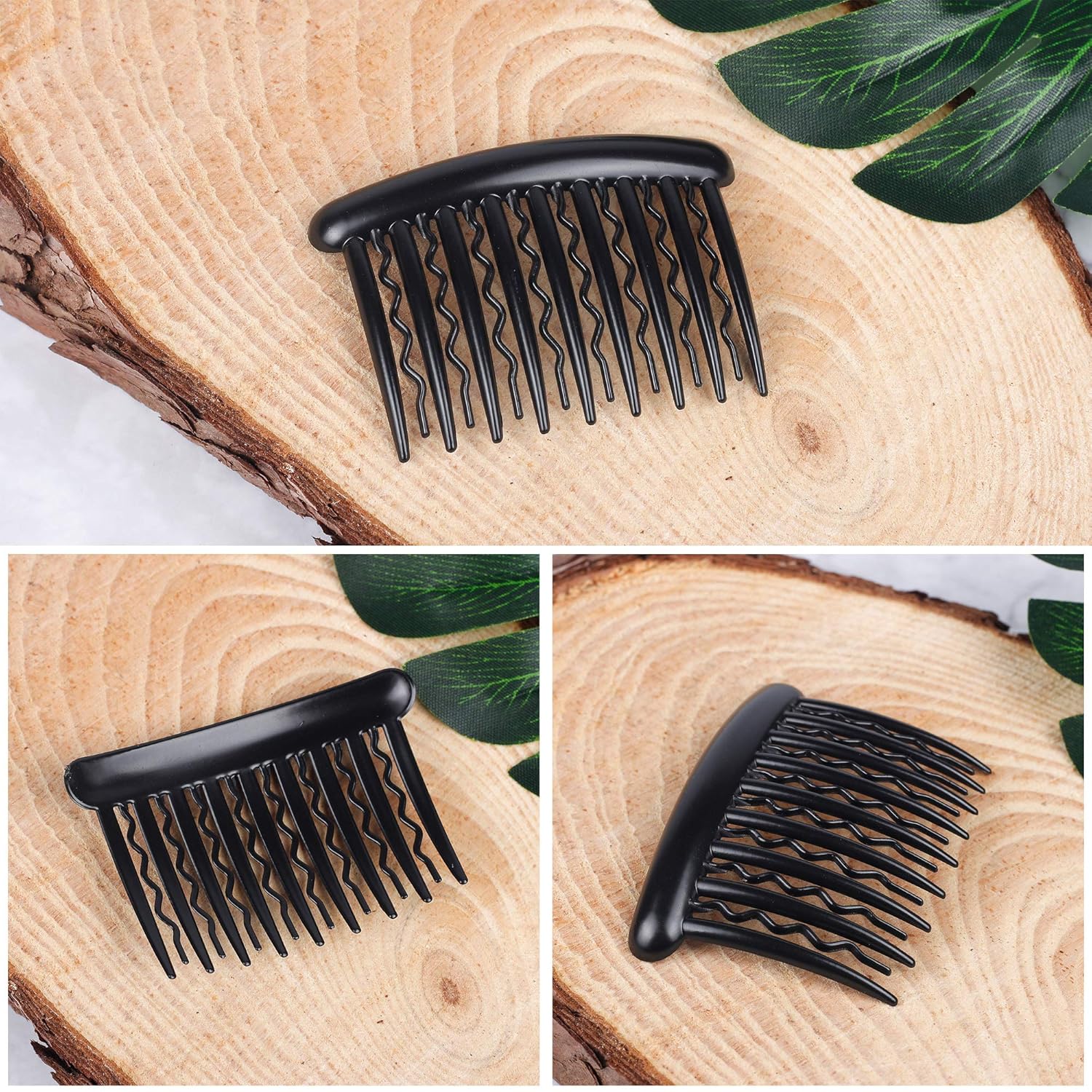 WBCBEC 18 Pieces Plastic Teeth Hair Combs Tortoise Side Comb Hair Accessories for Fine Hair : Beauty
