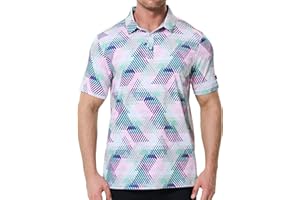 SPORTY BUFF Men's Golf Polo Shirt - Standout Performance Quick-Dry Golf Polo Shirts for Men