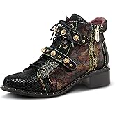 L`Artiste Chrissy Women's Bootie with Adjustable Fit and Unique Artistic Detailing