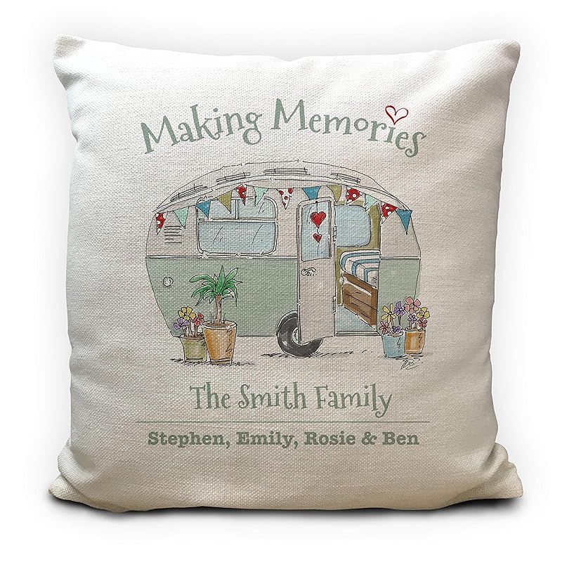 Personalised Caravan Camping Cushion Pillow Cover