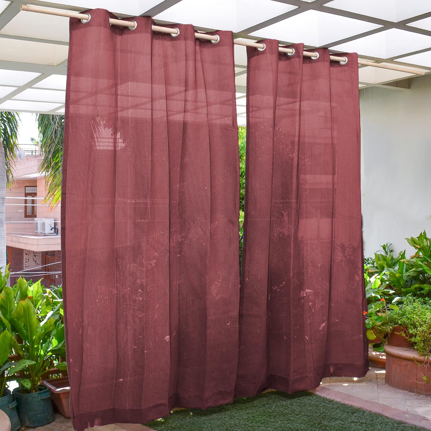 Buy HIPPO HDPE Fabric Decorative Outdoor Grommet/Eyelet Curtains