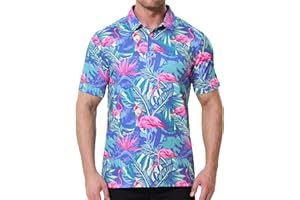 SPORTY BUFF Men's Golf Polo Shirt - Standout Performance Quick-Dry Golf Polo Shirts for Men