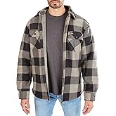 Smith's Workwear mens Sherpa-lined Plaid Fleece Shirt Jacket