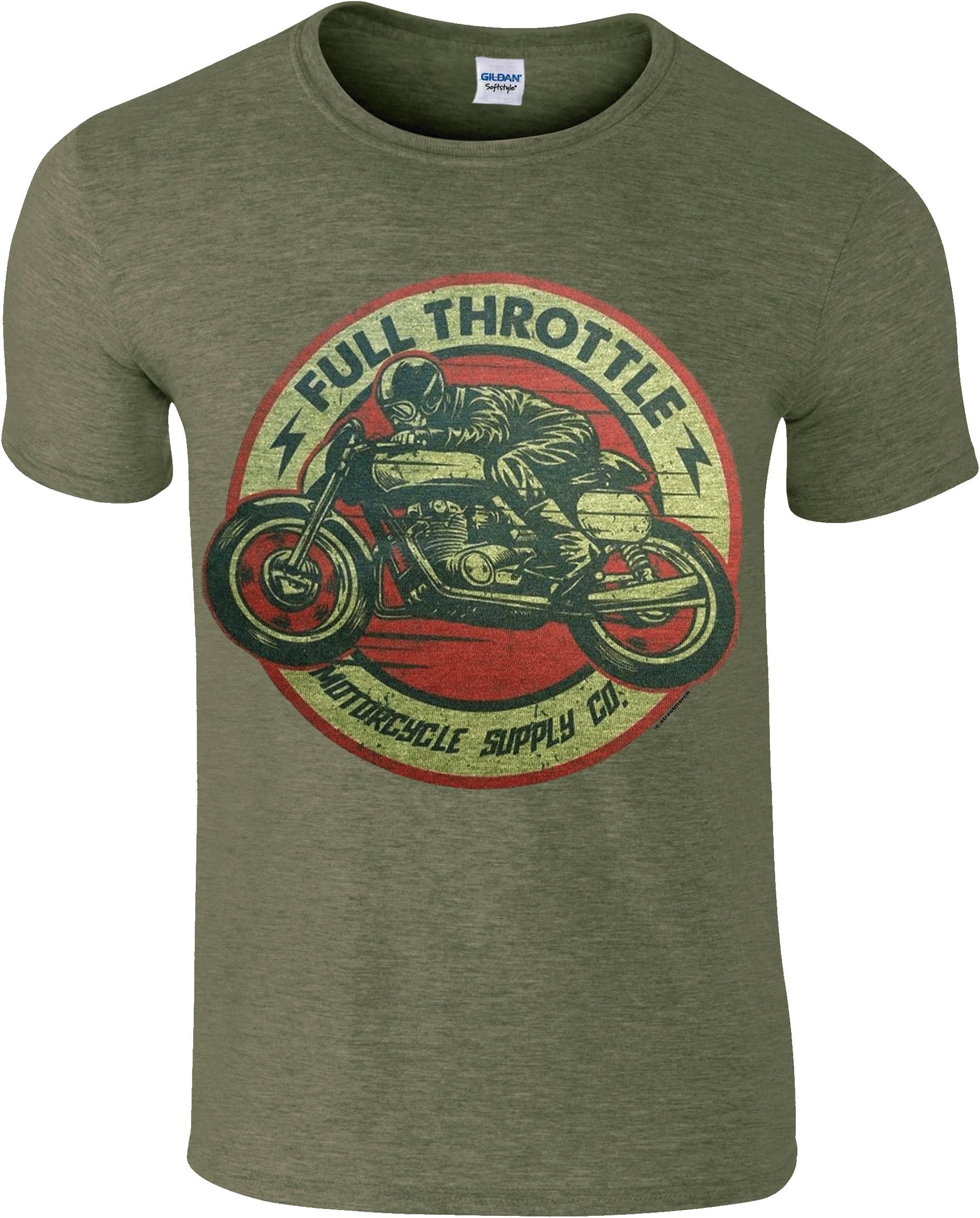 StreetmerchFree P&P Biker Motorbike Motorcycles Full Throttle T Shirt Cafe Racer Classic Biker G1