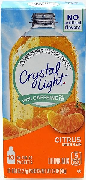 CRYSTAL LIGHT ON THE GO CITRUS WITH CAFFEINE...