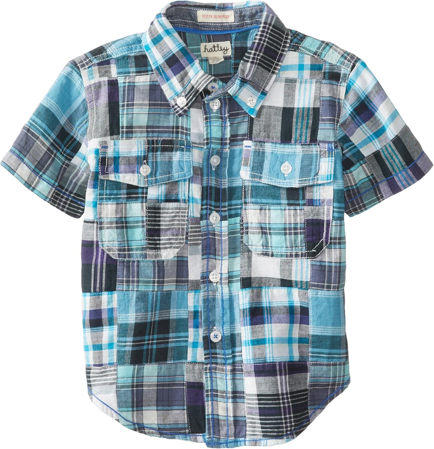 Hatley Little Boys' Button Down Shirt Madras Plaid with