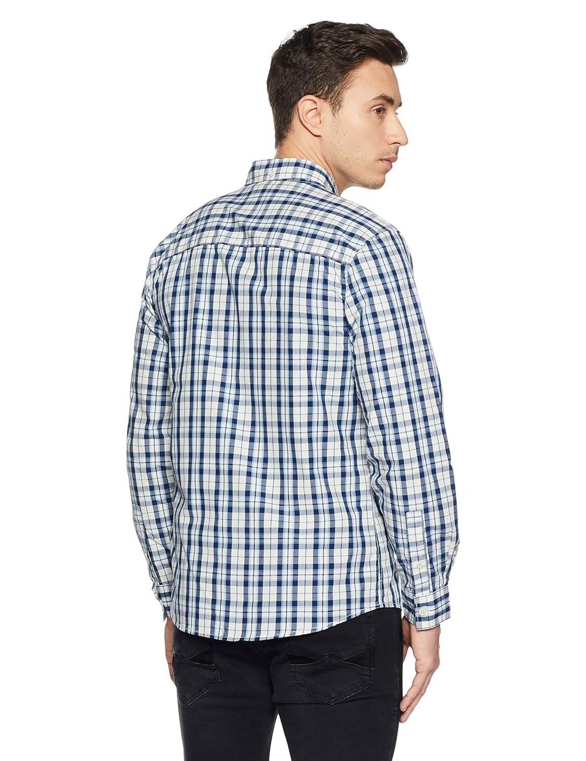 wrangler men's checkered regular fit casual shirt