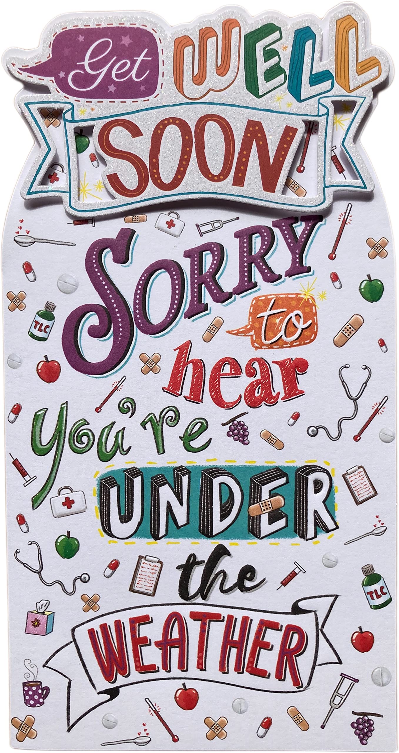 Get Well Soon Card Sorry to Hear You're Under The Weather Slim Style Card
