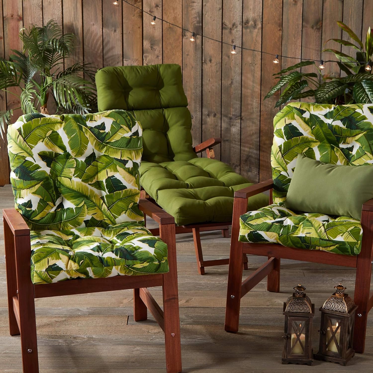 Greendale Home Fashions AZ5815-BREEZE Garden Floral 42 x 21 Outdoor Seat//Back Chair Cushion