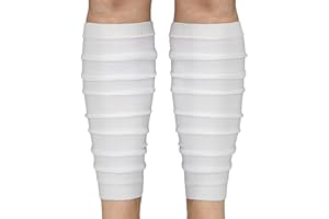 Yxmeiguo Football Leg Sleeves Men, Calf Compression Sleeve for Men Women, Leg Sleeves for Men Football, Football Socks Running Sports Football Accessories for Adult Athletes, White