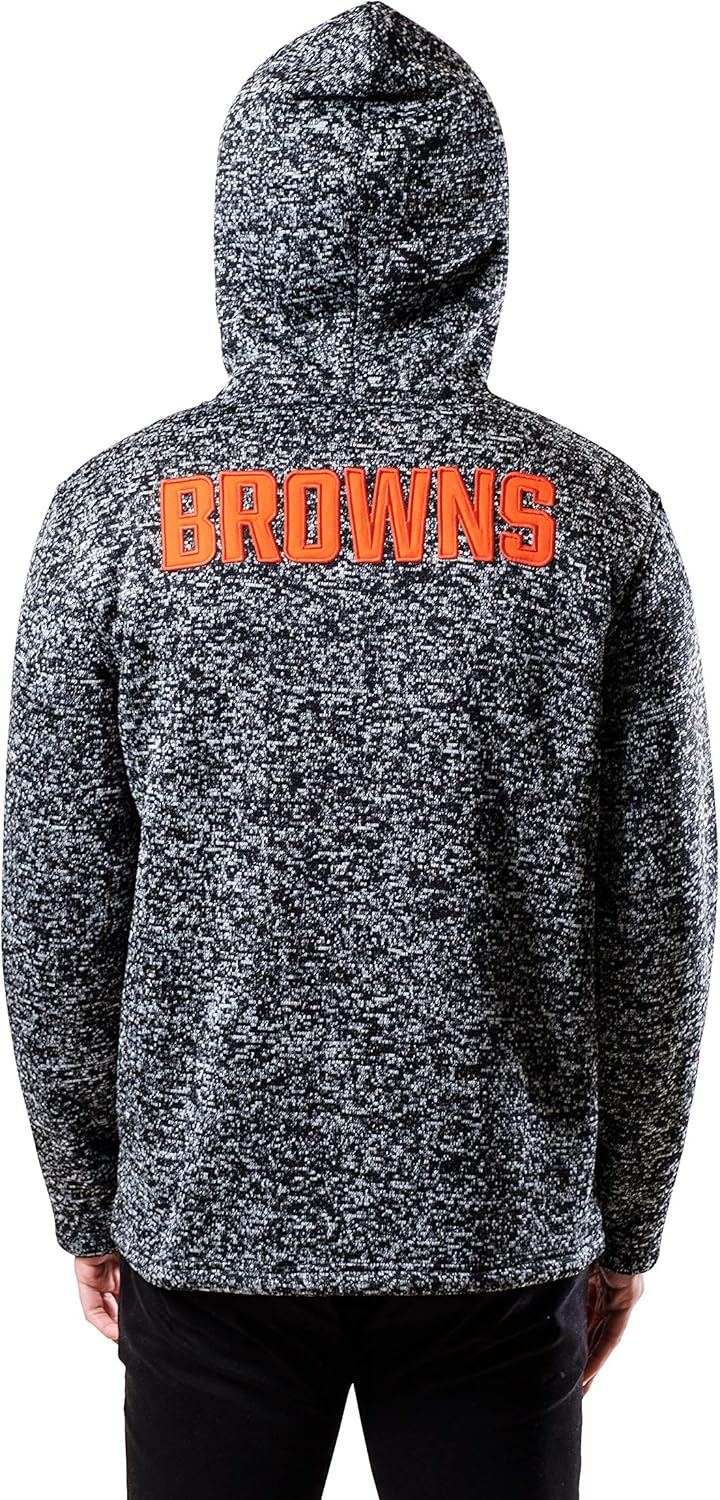 Ultra Game NFL Men's Sherpa Lined Full Zip Fleece Hoodie Sweatshirt : Clothing
