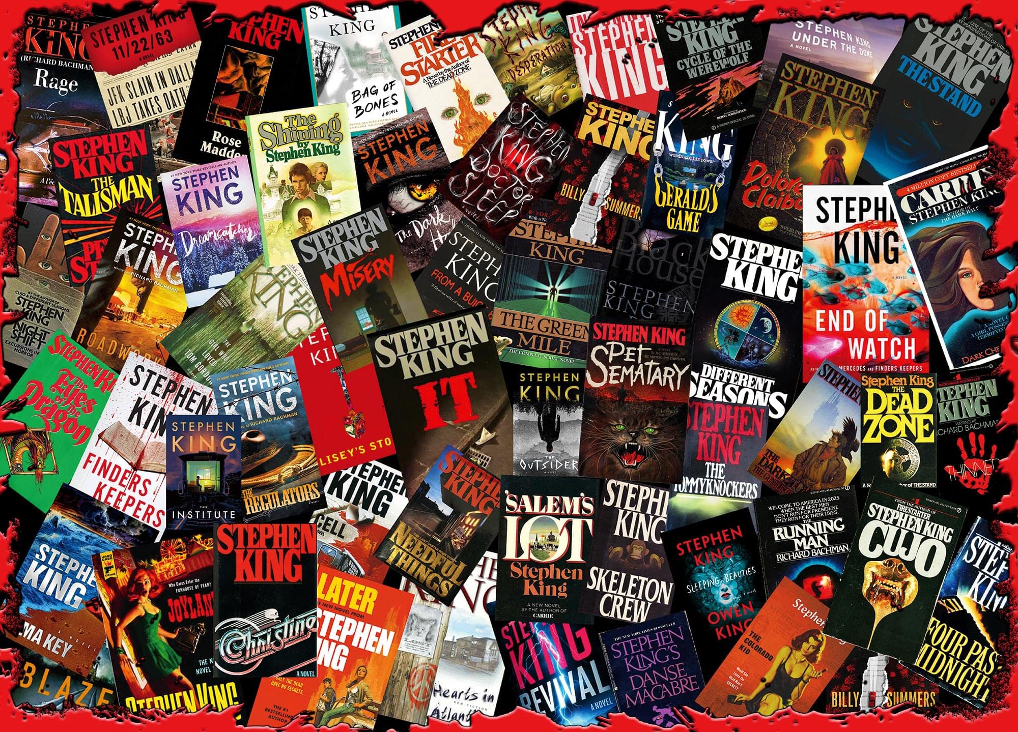 King of Horror Collage Stephen King Inspired 1000 Piece Jigsaw Puzzle
