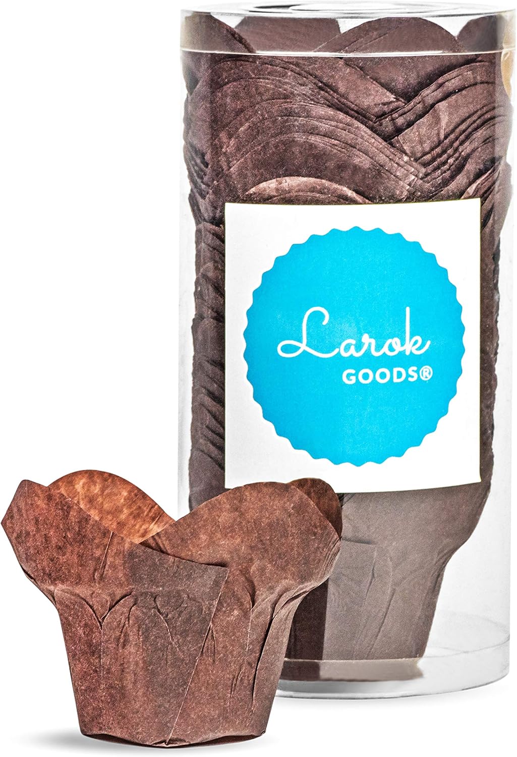 Tulip Cupcake Liners Lotus Parchment Baking Cups for Muffins 100 count (Cacao