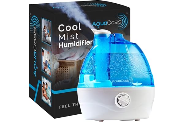 AquaOasis™ Cool Mist Humidifier (2.2L Water Tank) Quiet Ultrasonic Humidifiers for Bedroom & Large room - Adjustable -360 Rot