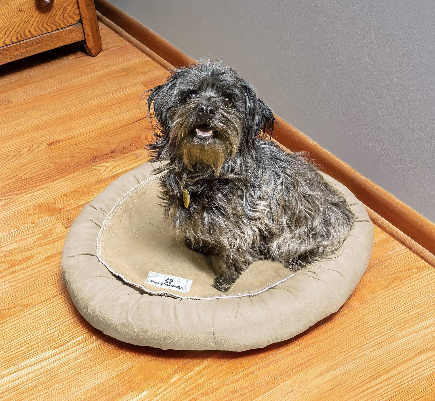 Pet Parents Washable Round Whelping Pads (2pack) of 17" Circle Premium Pee Pads for Dogs, Waterproof Dog Pee Pads, Circle Reusable Dog Training Pads, Pet Pee Pads! Modern Puppy Pads! -1 Tan & 1 Grey : Pet Supplies
