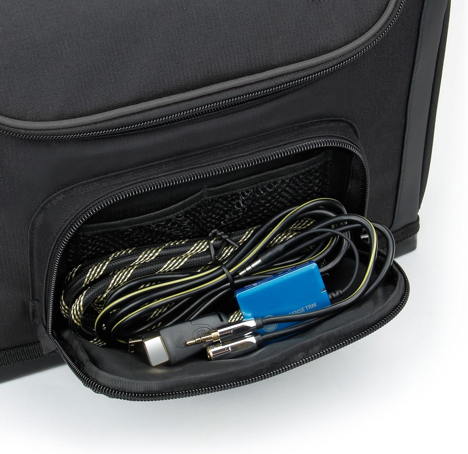 USA GEAR Mini Projector Case S7 Pro Portable Projector Bag Carrying Case with Accessory Storage - Compatible with Small LED Projectors from Vankyo, DR. J, Apeman, GooDee, DBPOWER, CiBest (Black): Office Products
