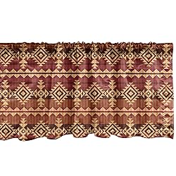 Ambesonne Mexican Window Valance, Aztec Culture