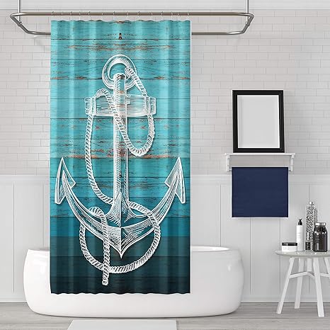Simple Nature Art Drawing Waterproof Fabric Home Bathroom Party