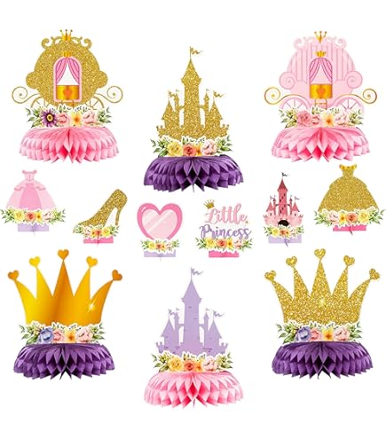 Her Royal Fiveness Banner – Funny 5th Birthday Decorations For Girls, Purple & Gold Princess Party Supplies