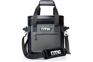 RTIC Ultra-Tough Soft Cooler 20 Can, Insulated Bag Portable Ice Chest Box for Lunch, Beach, Drink, Beverage, Travel, Camping, Picnic, Car, Trips, Floating Cooler Leak-Proof with Zipper