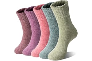 Loritta Wool Socks for Women Warm Winter Socks Knit Crew Calf Hiking Boot Sock Stocking Stuffers Gifts