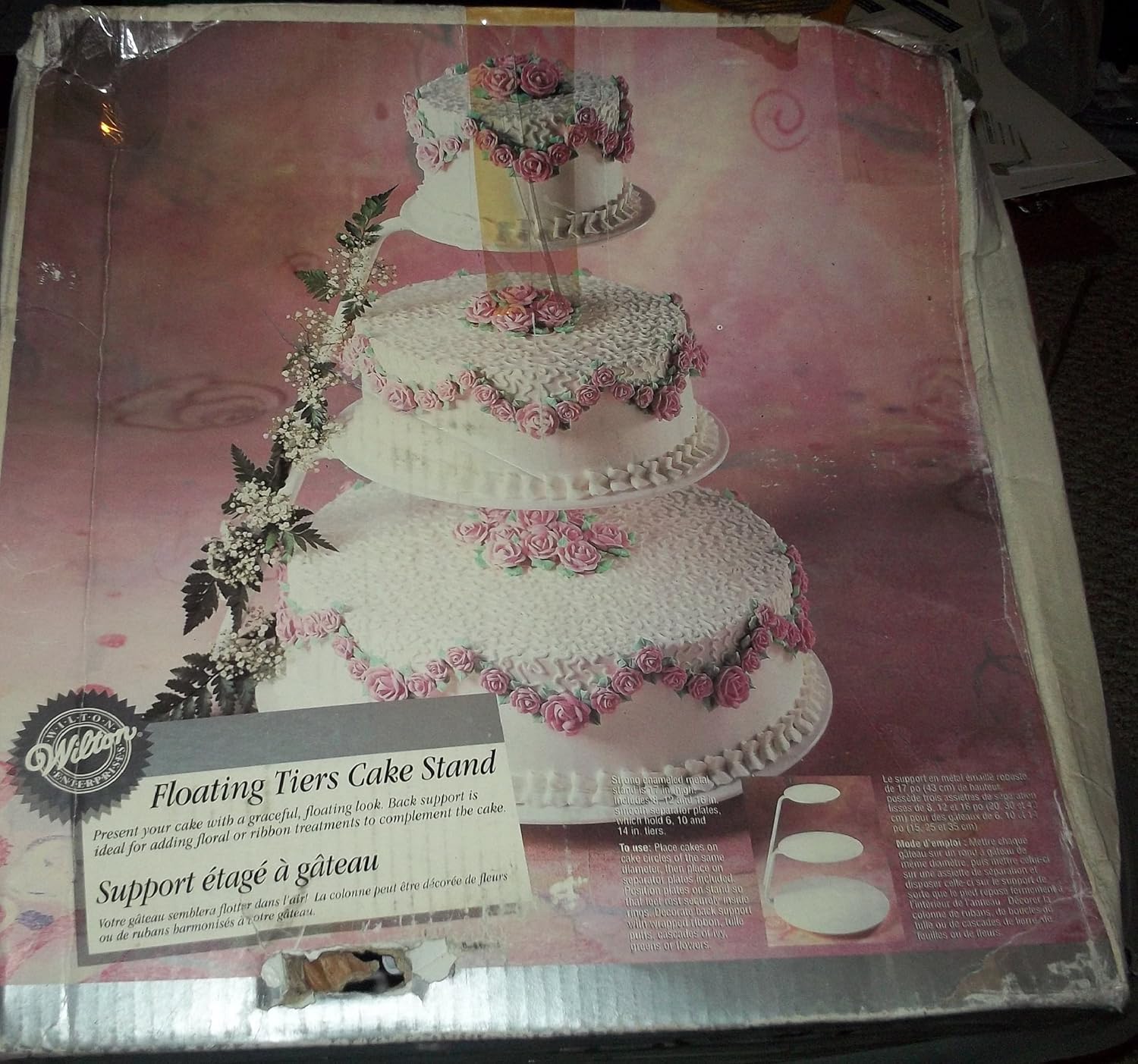 Wilton Floating Tiers Cake Stand Set Amazon.co.uk Kitchen & Home