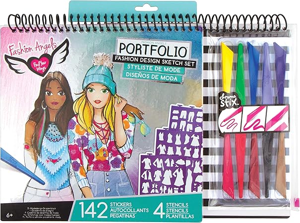 Amazon Fashion Angels ファッションデザイン スケッチ ポートフォリオ アーティストセット リニュー 工芸 民芸品 おもちゃ