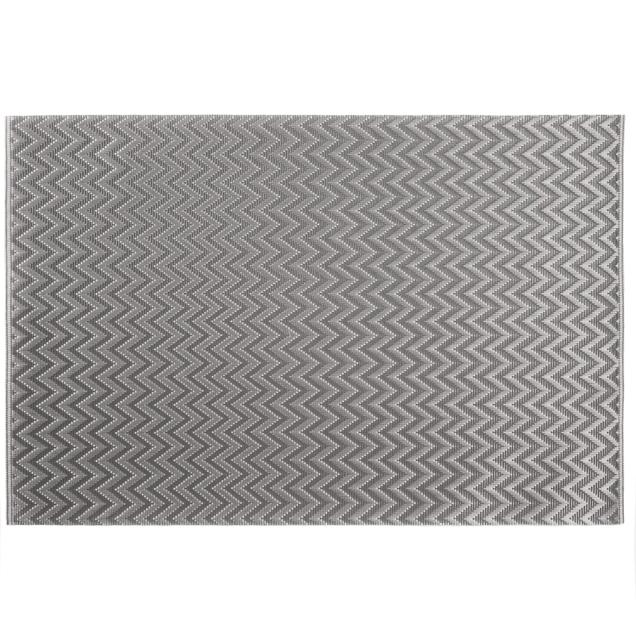 Eurofirany Placemat Coaster Place Mats Placemats Placemats for 6 People 6 Piece Table Mat Rectangular Steel Grey 30 x 45 cm