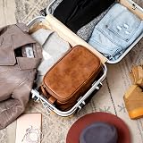Elviros Water-Resistant PU Leather Toiletry Bag Men Large Travel Dopp Kit Brown view 7