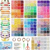 Fournine 23000 Pcs Clay Beads Friendship Bracelet Kit 144 Colours 7 Boxes