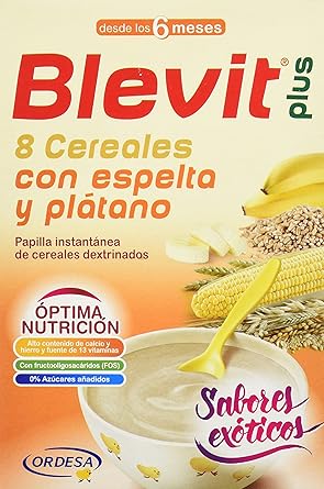 Blevit Plus 8 Cereales con Espelta y Plátano - 300 gr: Amazon.es: Alimentación y bebidas