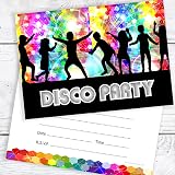 Olivia Samuel 20 Kids Disco Party Invitations A6 Postcard with Envelopes view 3