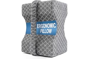 UJPFEO Knee Pillow for Side Sleepers, Leg Pillow for Sciatica, Back, HIPS, Knees, Joints Pain Relief,Pillows for Between Legs While Sleeping Spine Alignment Support & Relieves Pressure