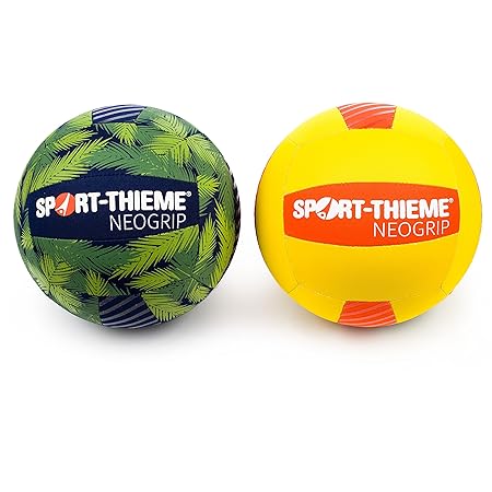 Sport-Thieme Neopren Soft-Beachvolleyball | Beach- / Funball | Indoor/Outdoor | Griffig, Weich, Wasserresistent | Grün-Blau/G