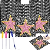 Chivao 26 Sheets Movie Star Sticker Movie Night Party Decorations Red Carpet Theater Party Decor with Black Marker for Prom Wedding Birthday Bulletin Board Supplies