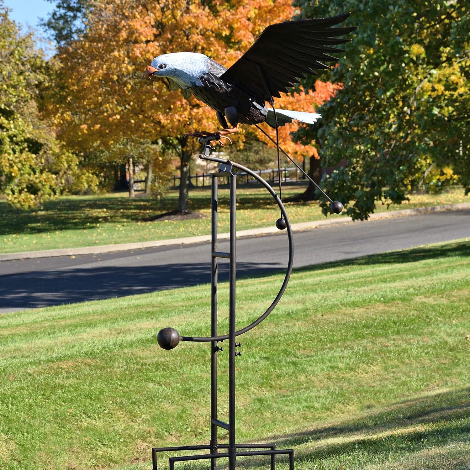 Large Flapping Eagle Balance Rocking Garden Stake 6.25 Ft Zaer Ltd Tall