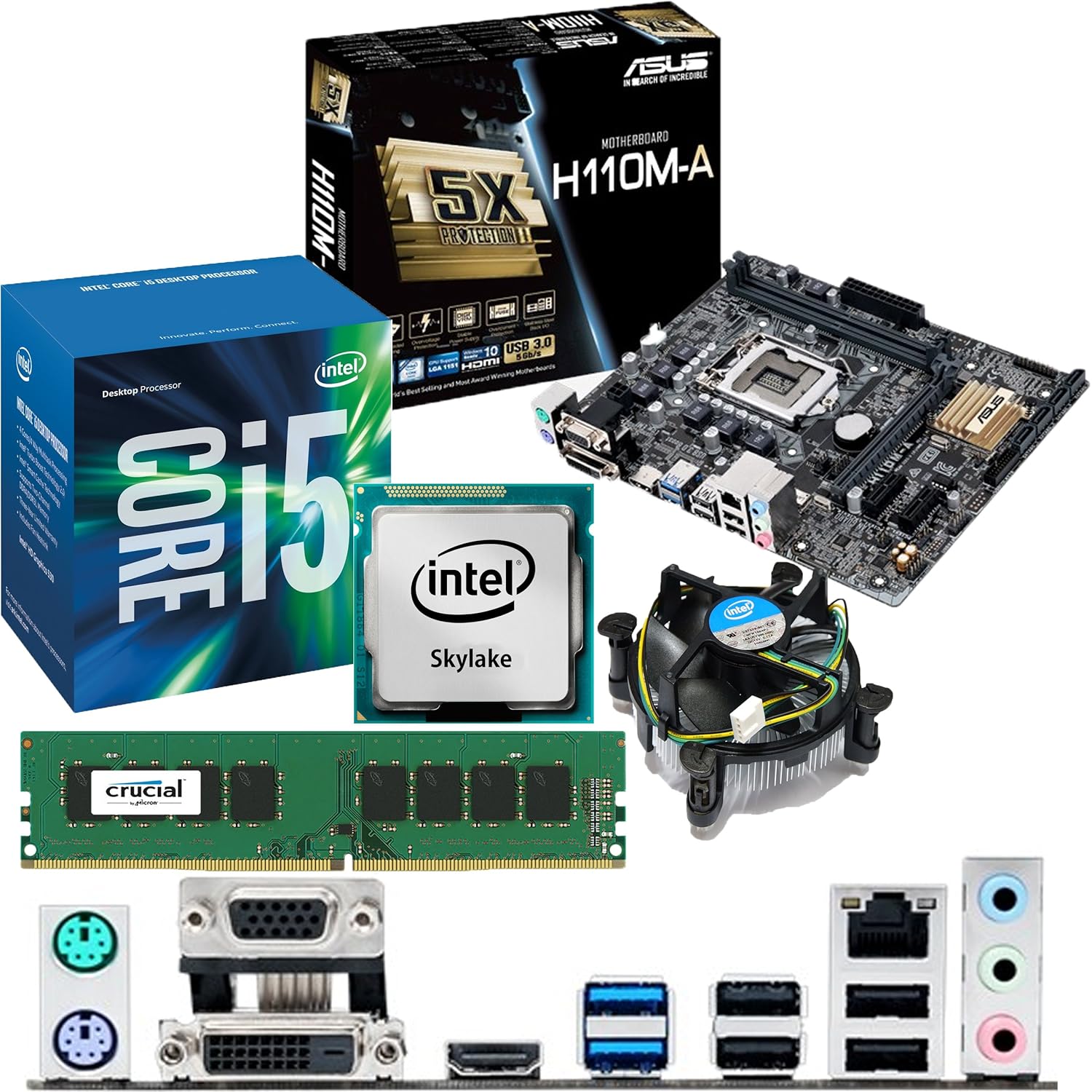 Intel Skylake Core I5 6400 2 7ghz Asus H110m A Motherboard 4gb 2133mhz Ddr4 Crucial Ram Bundle Barebones Tsunamicompany Computers Accessories Intel Skylake Core I5 6400 2 7ghz Asus H110m A Motherboard 4gb 2133mhz Ddr4 Crucial Ram Bundle Barebones Tsunamicompany Computers Accessories
