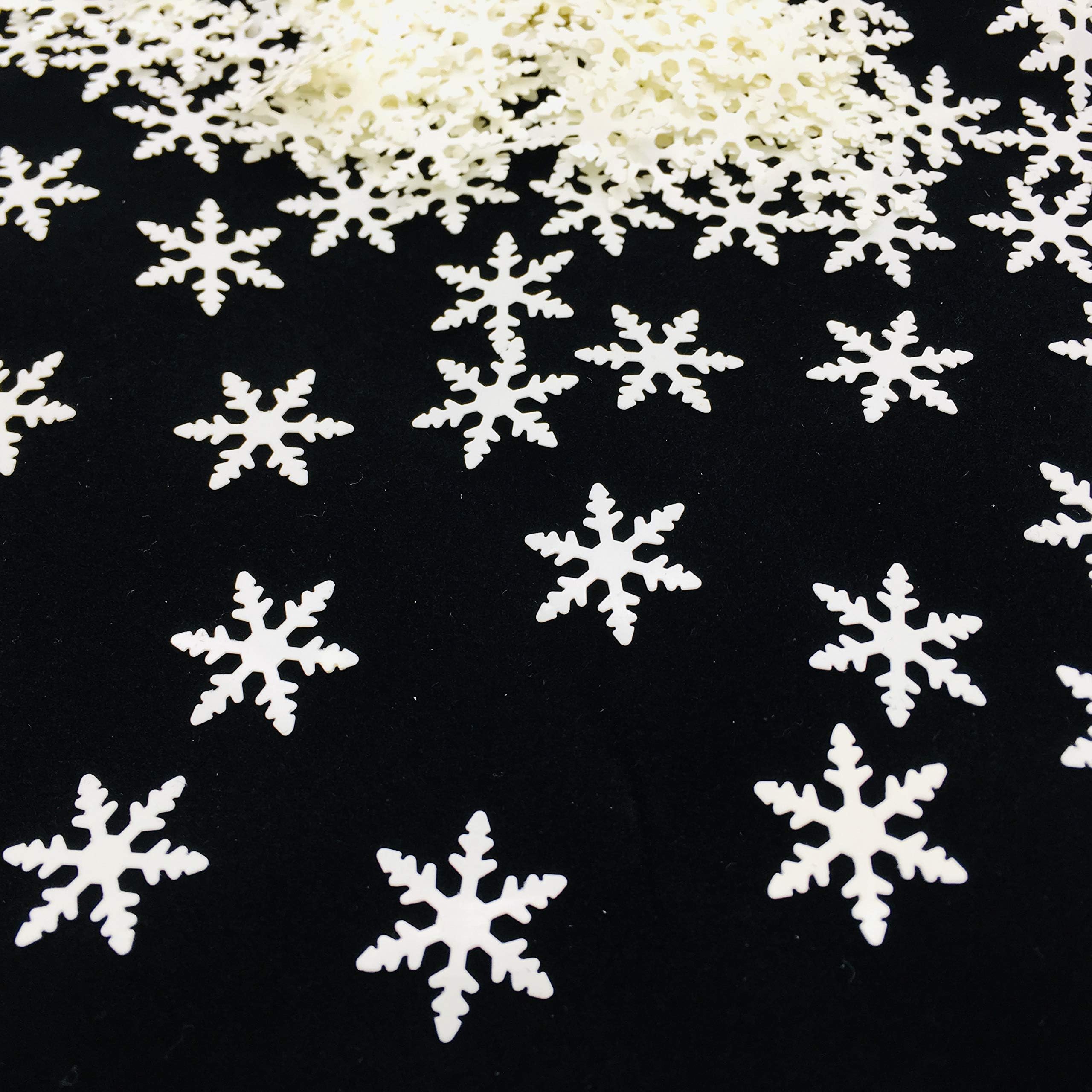 Snowflake Confetti Merry Christmas Max Holiday Party Decoration Table Scatters Confetti Metallic Foil for New Year Wedding Birthday Baby Shower Bridal Shower Festival Theme Party Table Decorations