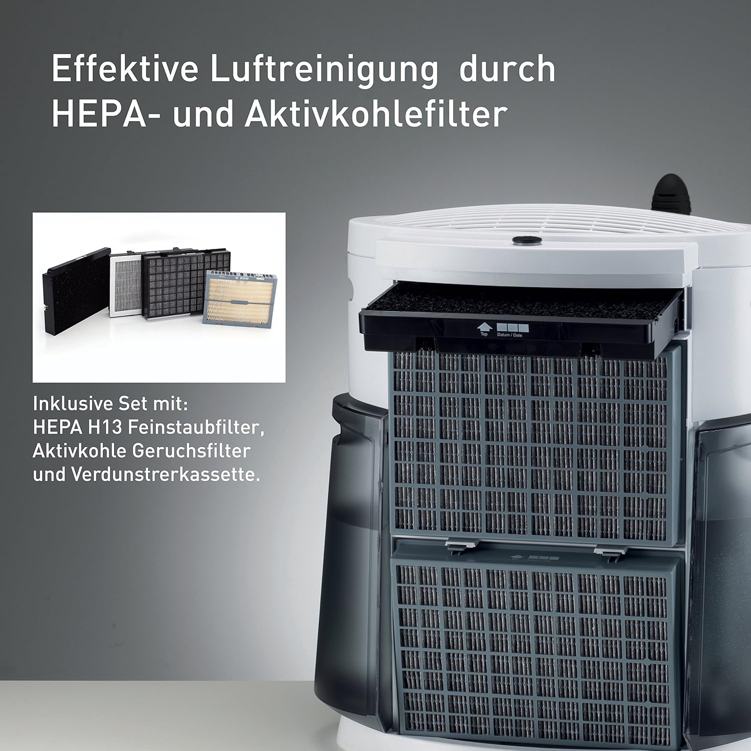 Amazon De Ideal Acc 55 2 In 1 Kombigerat Luftreiniger Luftbefeuchter Fur Raume Bis Zu 55 M