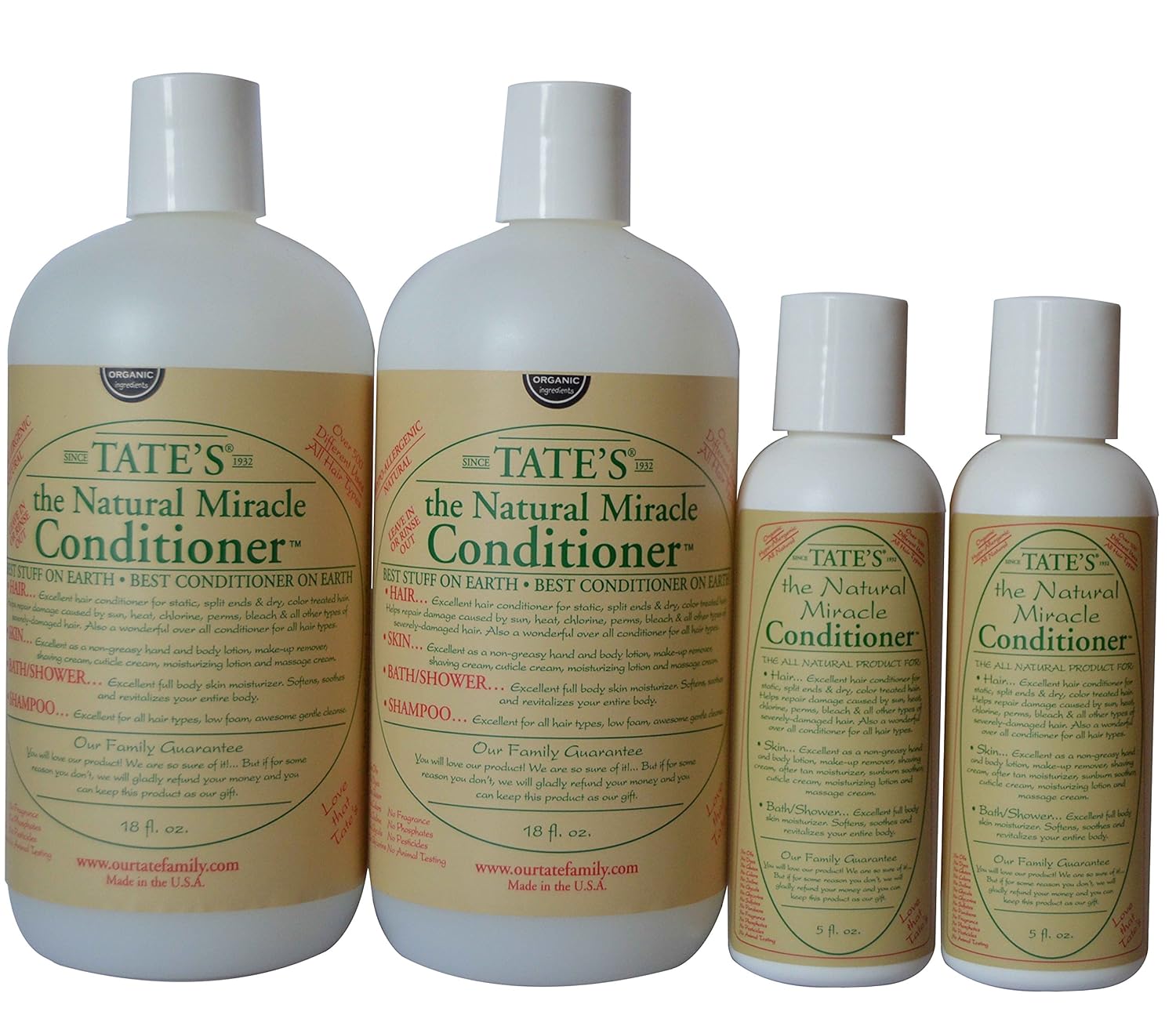 Amazon Com 2 Tate S Natural Miracle Conditioners 18 Fl Oz With