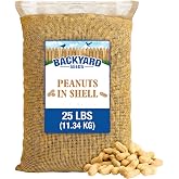 CountryMax 25LB in-Shell Raw Peanuts for Wildlife &amp; Squirrels | Natural Unprocessed Peanuts, High Protein Food Source, Supports Foraging Behavior, Ideal for Backyard Wildlife Feeding