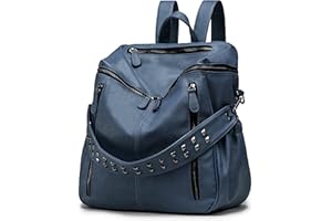 Roulens Women Backpack Purse Fashion Leather Large Ladies Shoulder Bags Travel Backpack Purse for Women