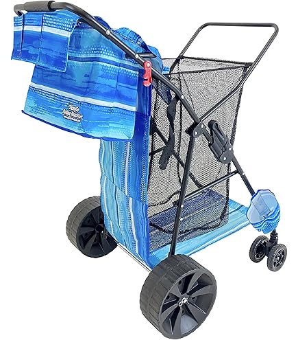 Amazon.com : Beach Cart Deluxe Heavy Duty Folding Ocean Utility