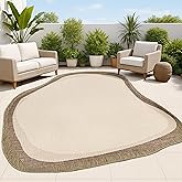 JONATHAN Y Rustic Abstract Indoor Outdoor Area Rug 9X12 Beige/Brown, Wyatt Modern for Backyard, Patio, Porch, Easy-Cleaning, 
