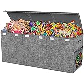 Extra Large Toy Box Storage Organizer With Lid 4/3 Grids Large Toy Chest Collapsible Storage Baskets Boys Girls Living Room Nursery Playroom 39 X 13 X 15 7 thumbnail image