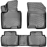 RizLiner Hyundai Tucson Hybrid 2022-2026 (No Plug-in Hybrid or Gasoline Models) Floor Mats Custom Fit Rubber 3D Car Mats Laser Measured Floor Liners All Weather Waterproof Odorless (Front & Rear)