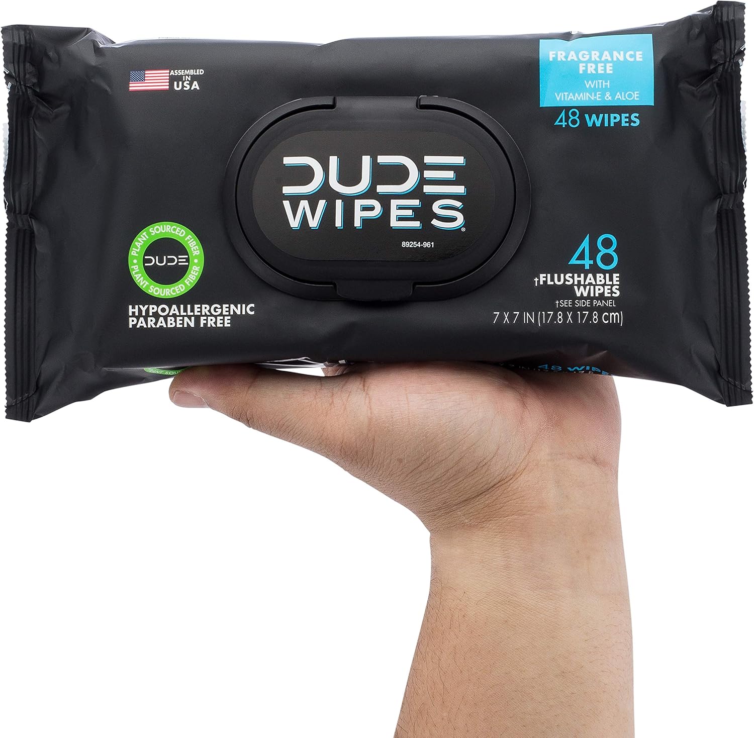 DUDE Wipes Flushable Wipes Dispenser (6 Packs, 48 Wipes Each), Unscented Wet Wipes with Vitamin-E & Aloe for at-Home Use, Septic and Sewer Safe: Computers & Accessories