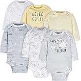 Gerber Unisex Baby 6 Pack Long-sleeve Onesies Bodysuit
